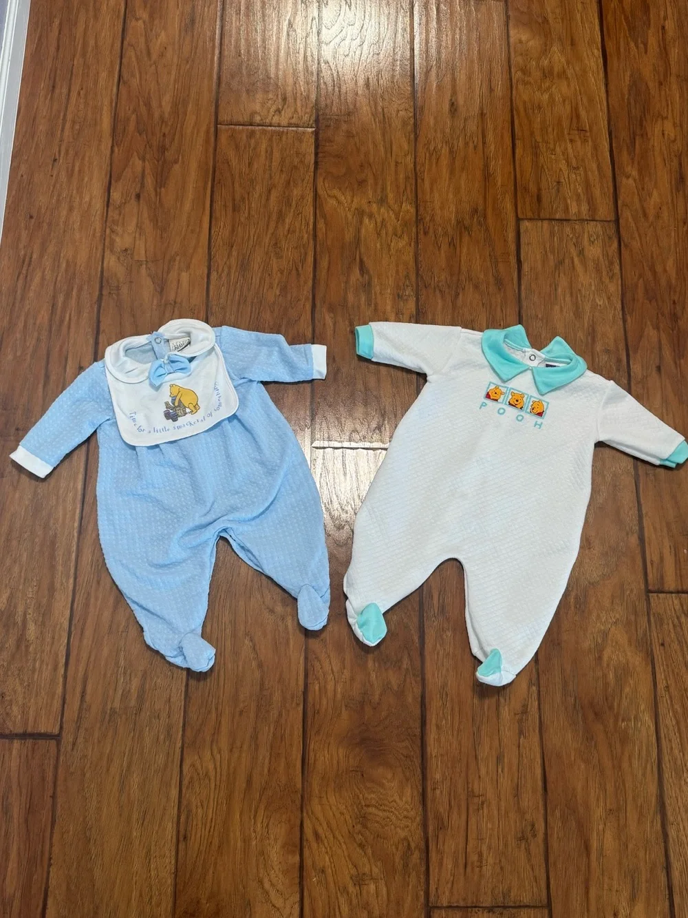 Vintage 90s Disney Winnie The Pooh Baby Sleepers Size 0-3M